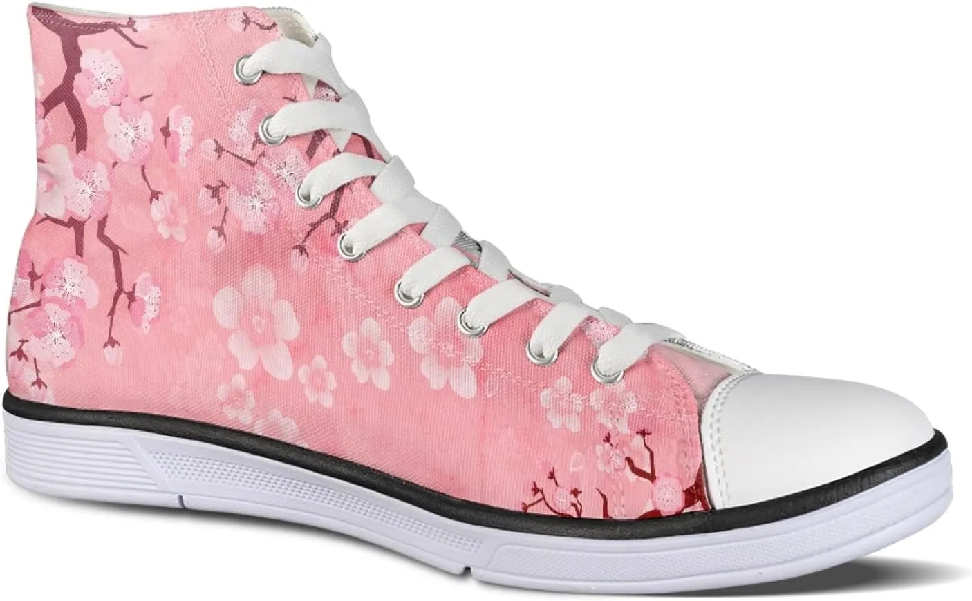 Womens Canvas Shoes High Top Sneakers for Women Classic Lace Up Walking Shoes Personalized Girls Walking Shoes