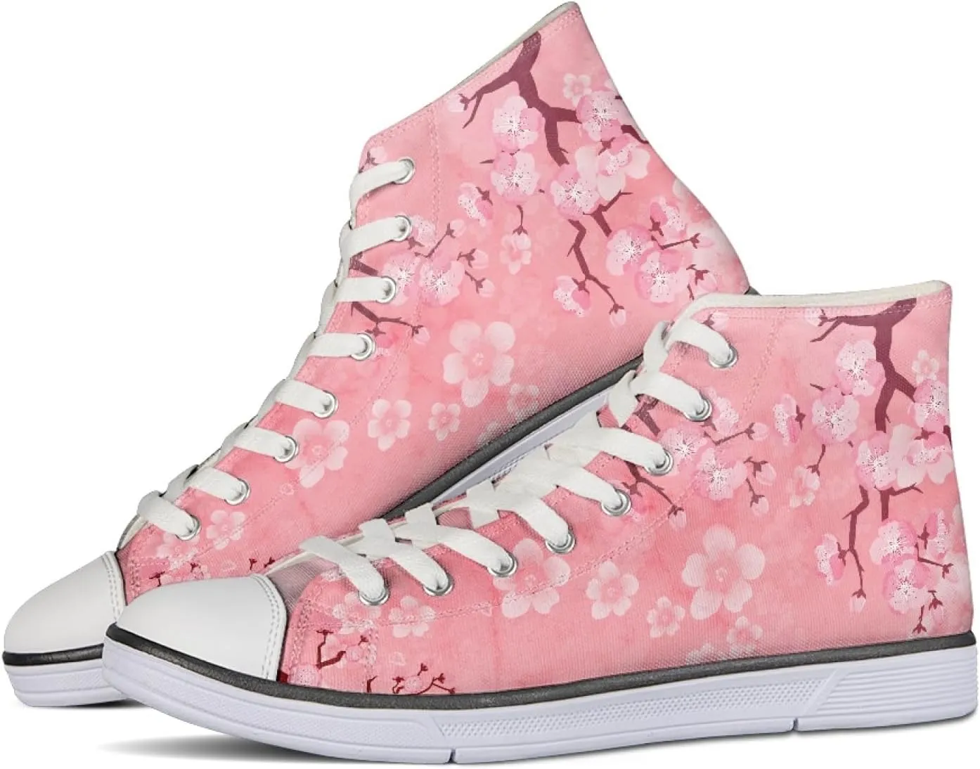 Womens Canvas Shoes High Top Sneakers for Women Classic Lace Up Walking Shoes Personalized Girls Walking Shoes