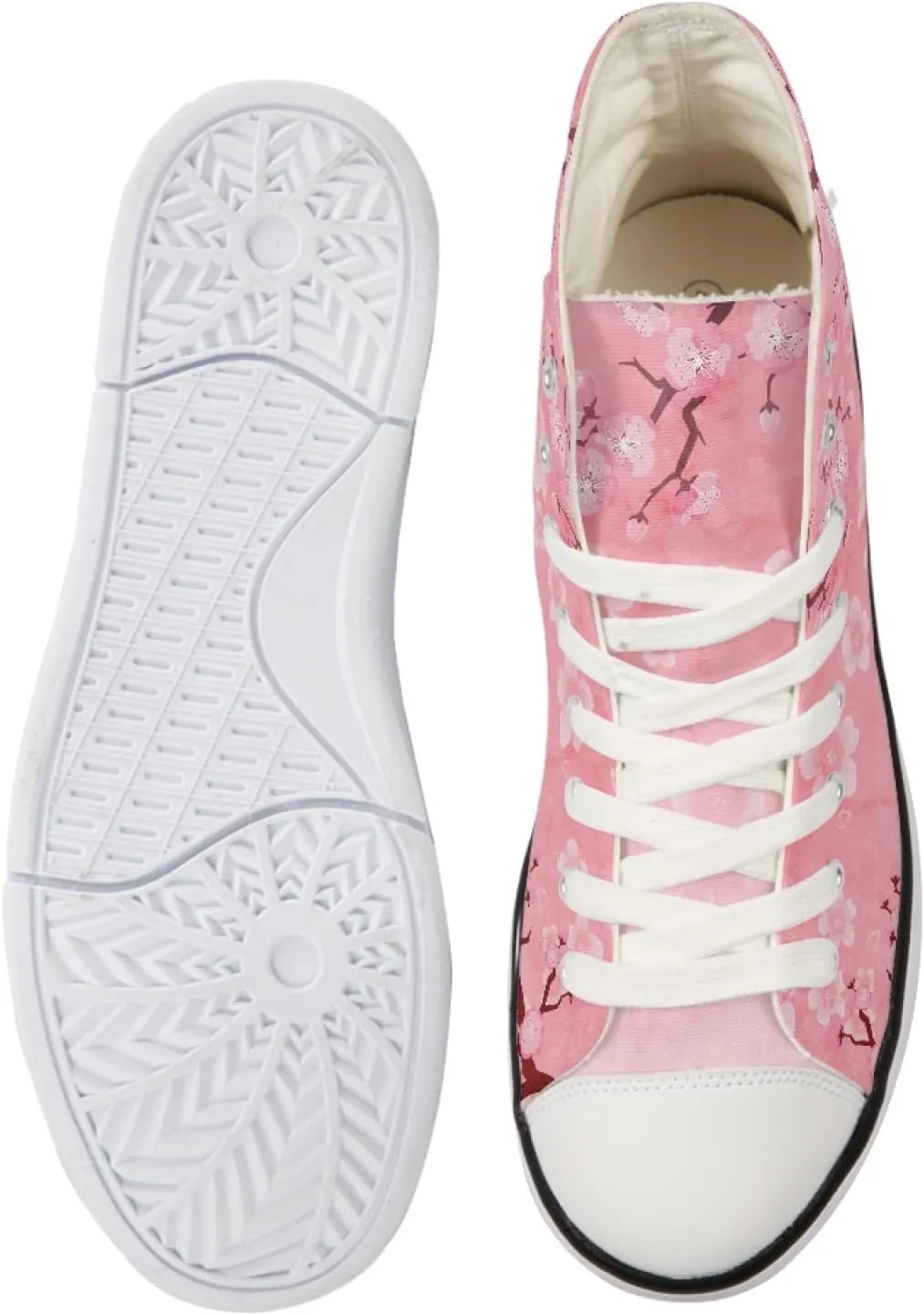 Womens Canvas Shoes High Top Sneakers for Women Classic Lace Up Walking Shoes Personalized Girls Walking Shoes