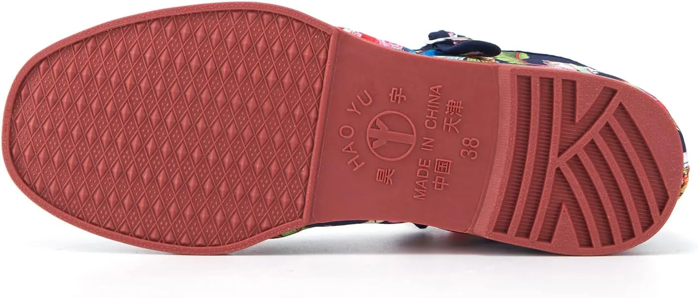 Women’s Cotton Mary Janes, Classic China Flats, Chinese Slippers, Kung Fu China Baby Doll Tai Chi Shoes