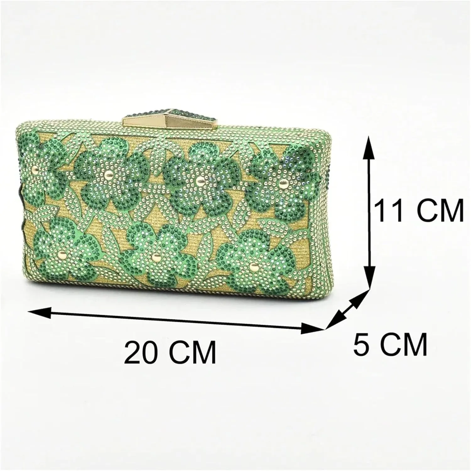 Women's EN8 Color Nigerian Shoe & Bag Set - Italian Rhinestone Pumps & Matching Clutch for African Weddings