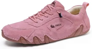 Women's Fashion Casual Walking Shoes Retro Leather Lightweight Outdoor Sports Sneakers for Hiking Trailing