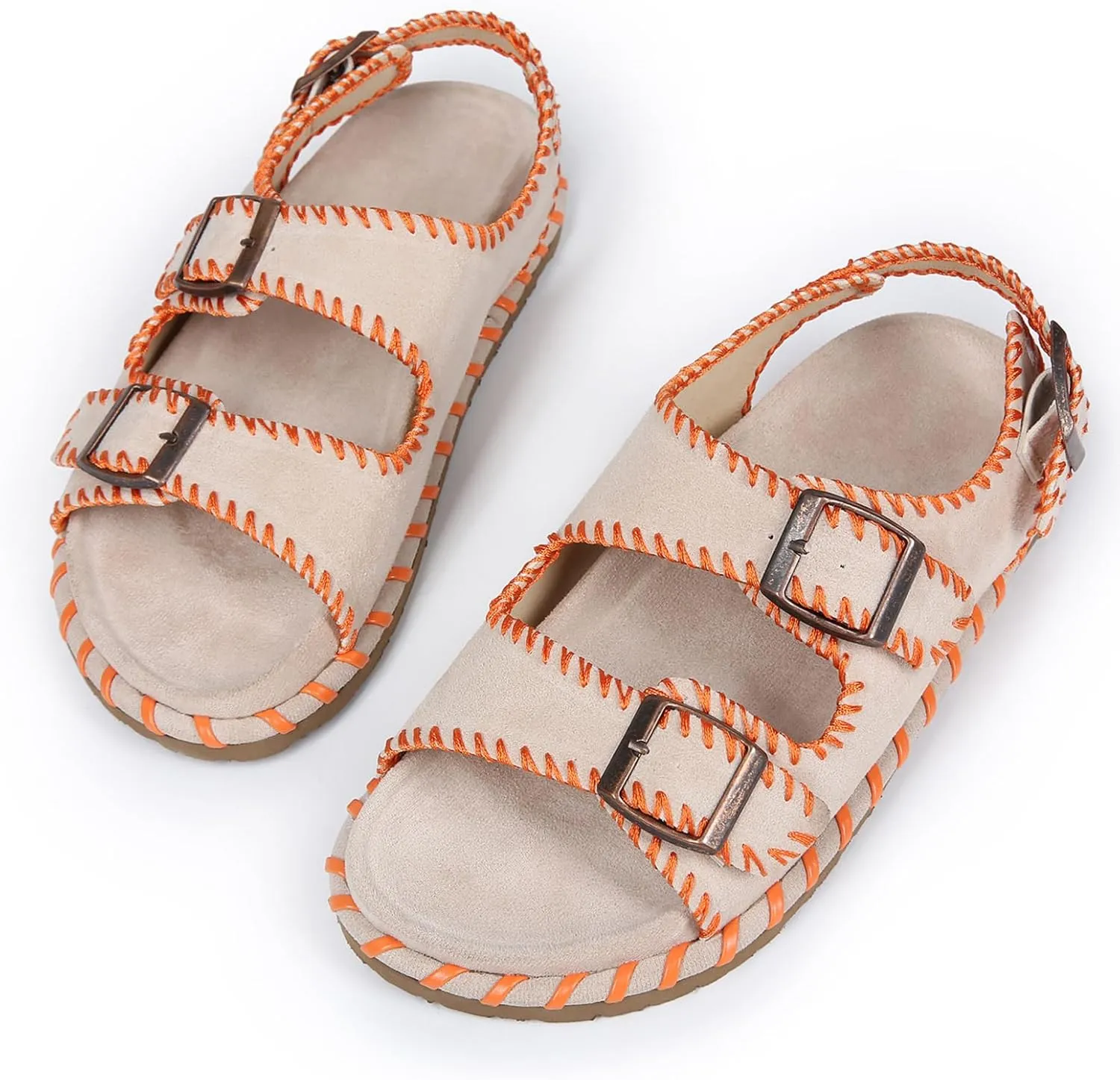 Women's Flat Sandals With Adjustable Straps, Casual Shoes for Women Boho Walking Sandals for Beach & Summer Wear
