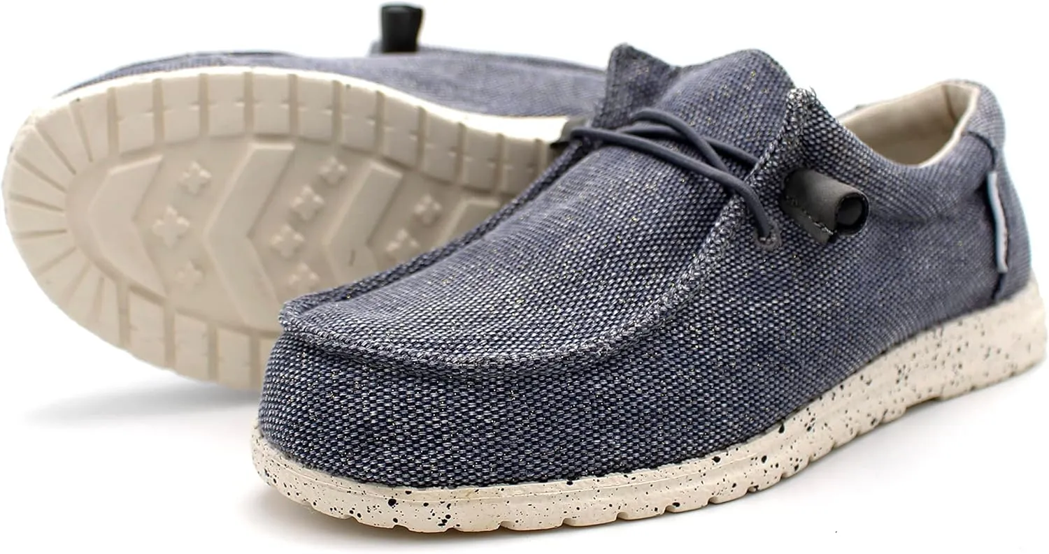 Womens Hola Multicolor Canvas Upper Fashion Slip On Loafers