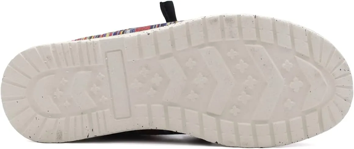Womens Hola Multicolor Canvas Upper Fashion Slip On Loafers