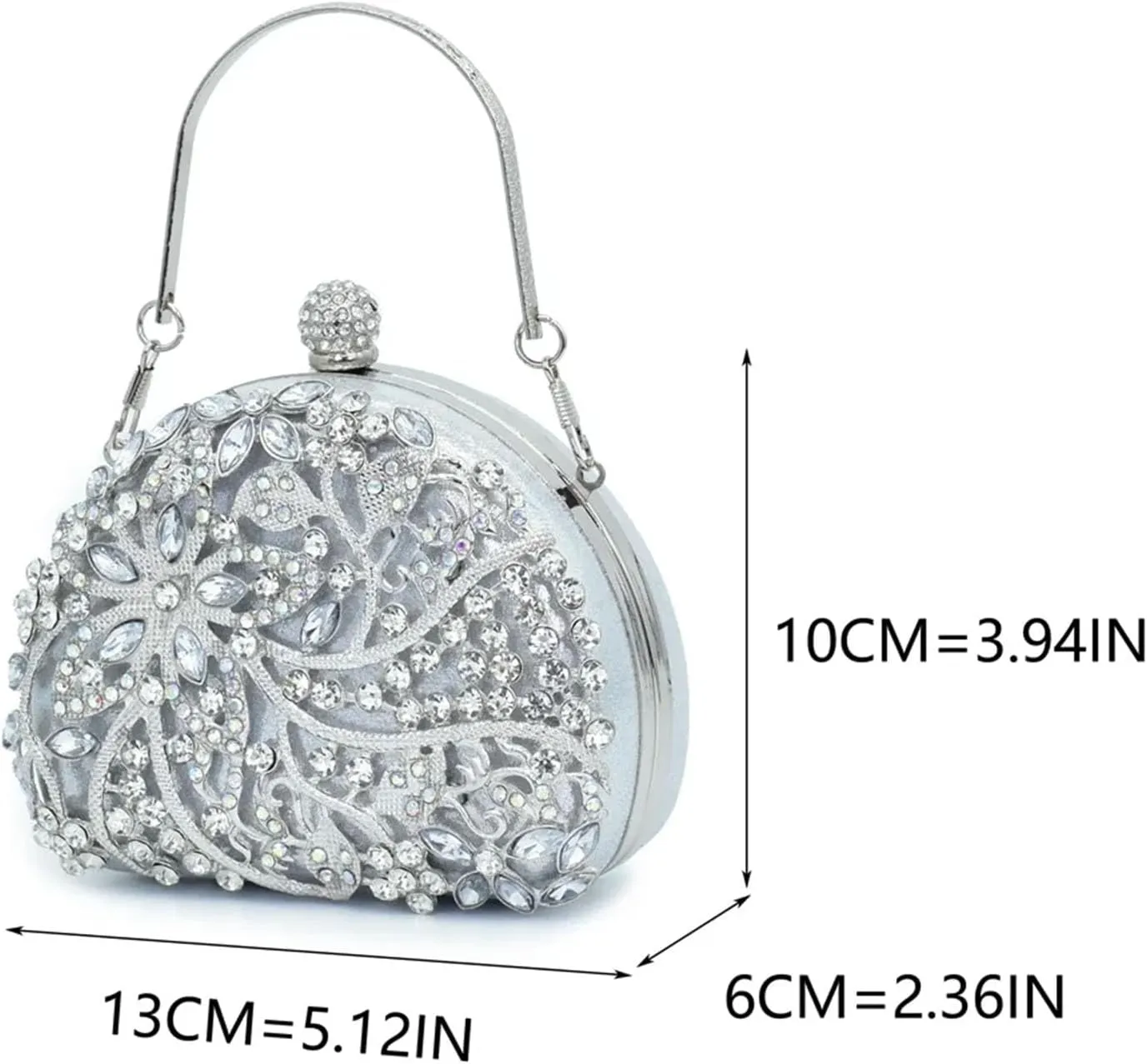 Women's INS Style Rhinestone Party Set - Pointed-Toe Pumps & Elegant Clutch Bag