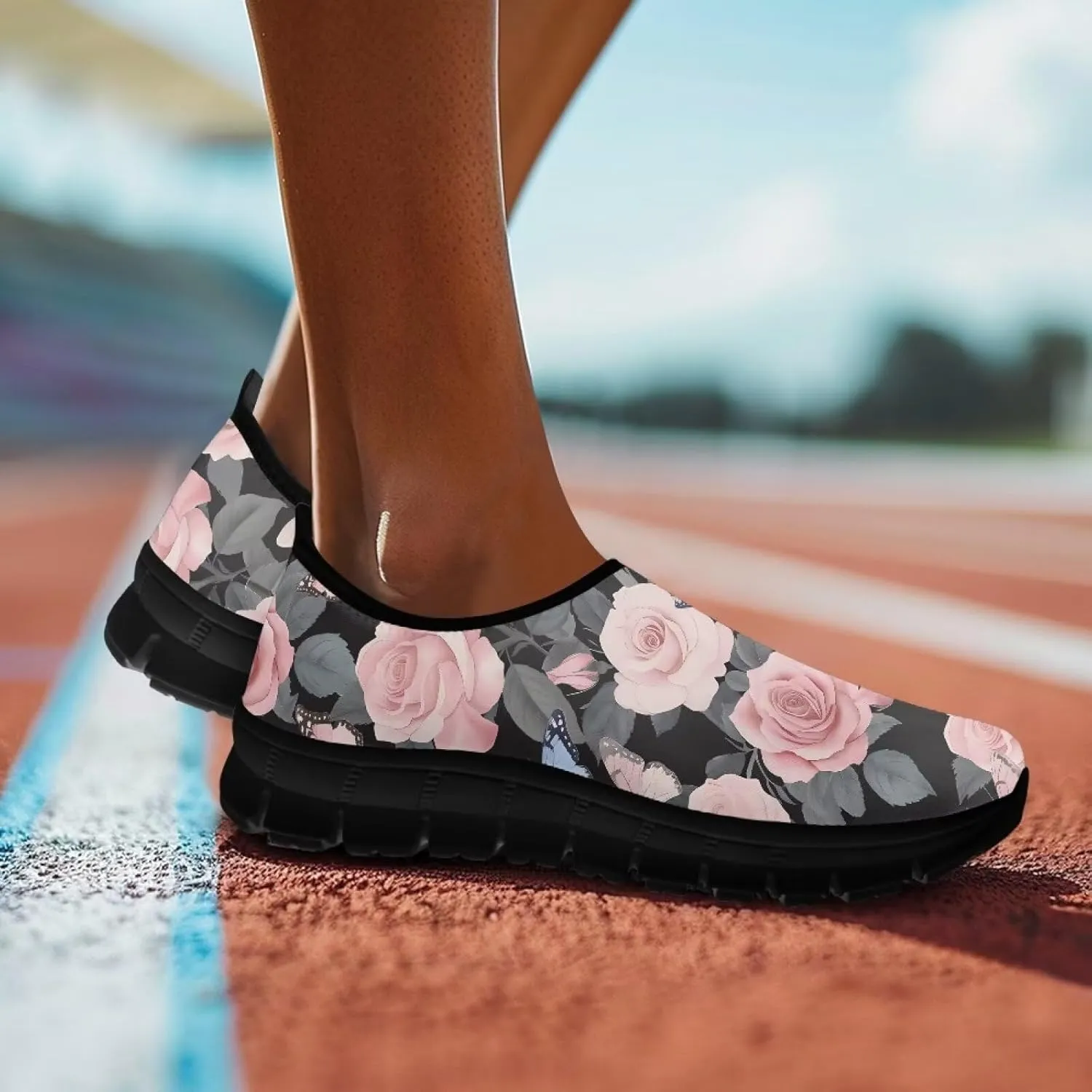 Women's Loafers Slip On Slip Shoe Casual Walking Shoes Non Slip Work Shoes Mesh Athletic Sneakers