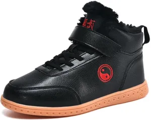 Womens Martial Arts Boots, Warm High Top Tai Chi Kung Fu Walking Shoes Non Slip Lightweight Fashion Wing Chun Wu Shu Shoes