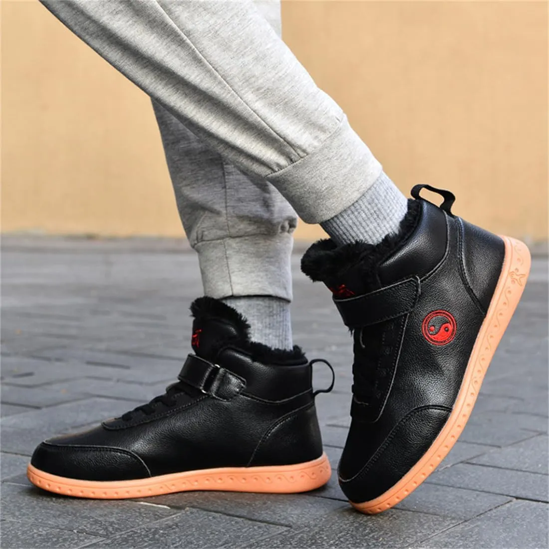 Womens Martial Arts Boots, Warm High Top Tai Chi Kung Fu Walking Shoes Non Slip Lightweight Fashion Wing Chun Wu Shu Shoes
