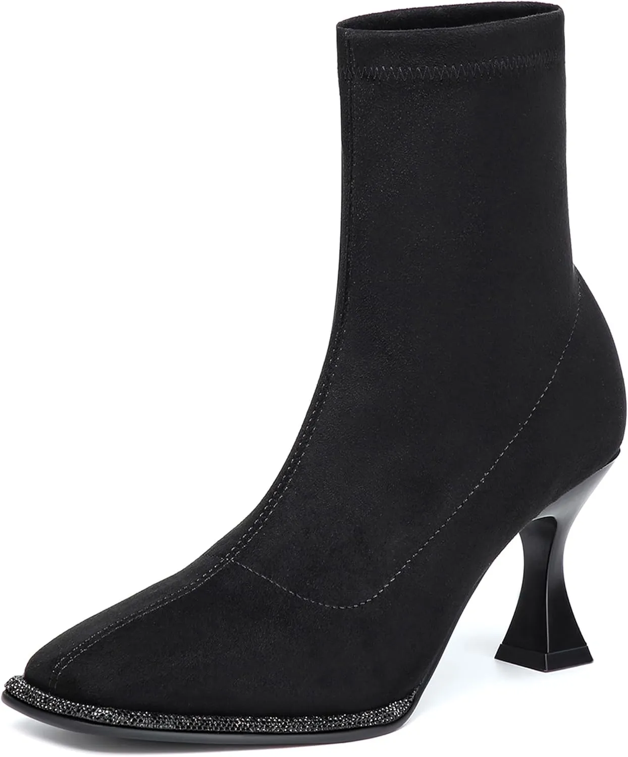 Women's Minimalist Faux suede Square Toe Ankle Boots