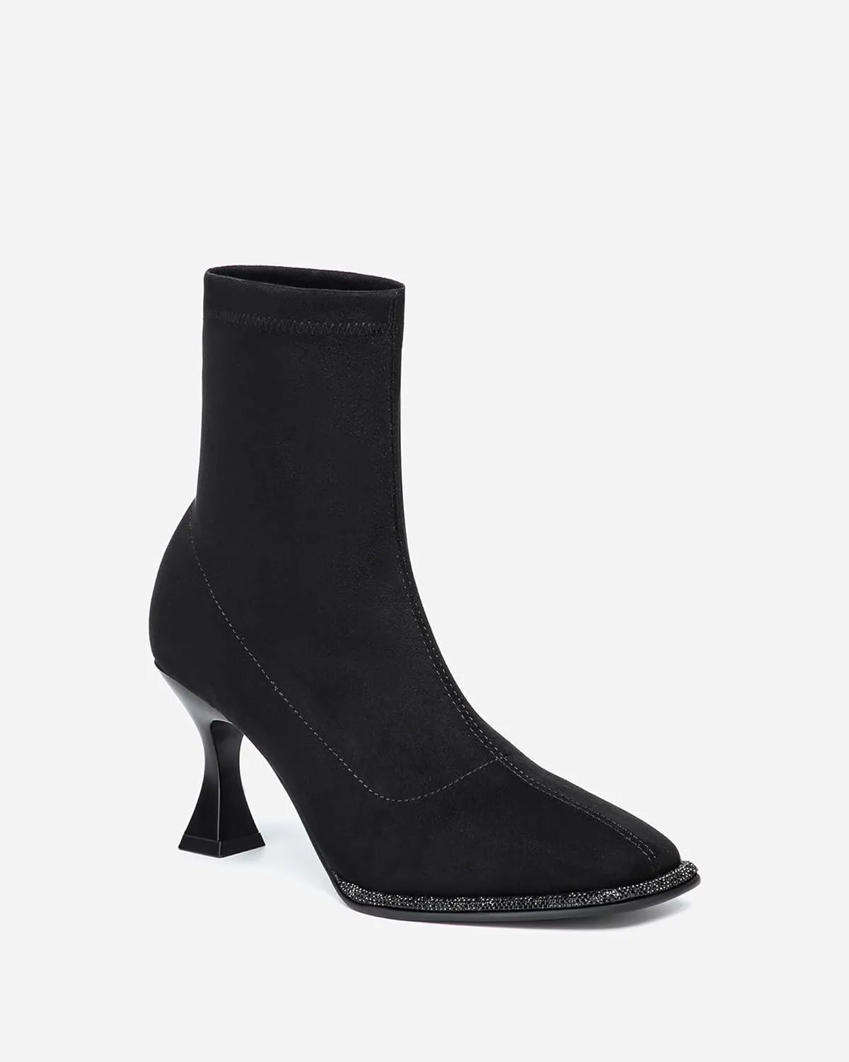 Women's Minimalist Faux suede Square Toe Ankle Boots