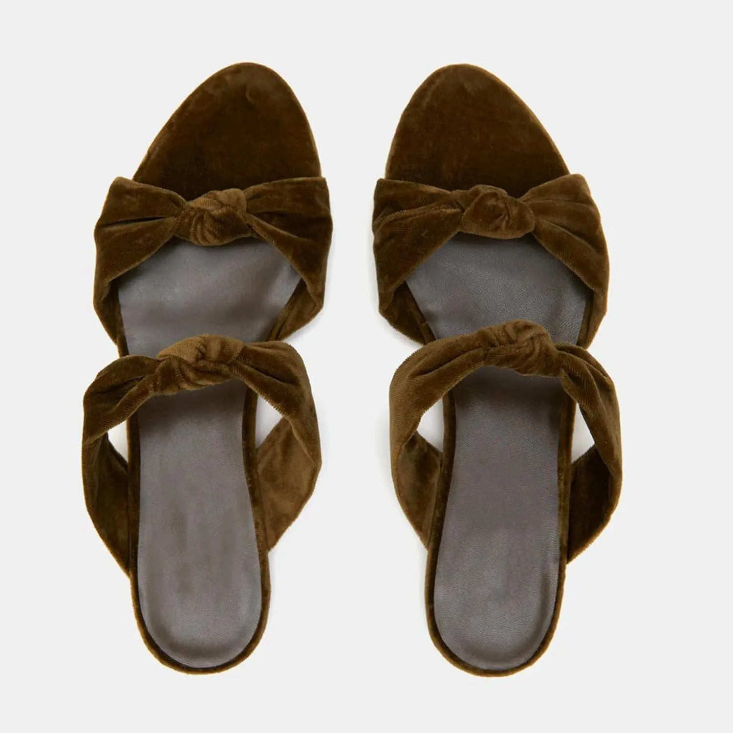 Women's Mule Flats Bow Sandal Slippers Two lace-up Flat Shopping Shoes Pointed Party Shoes