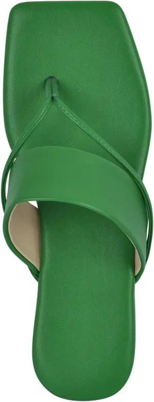 Women’s Open Clip Toe Slip on Flat Sandals Square Toe Summer Beach Strappy Flats Sandals Outdoor Indoor