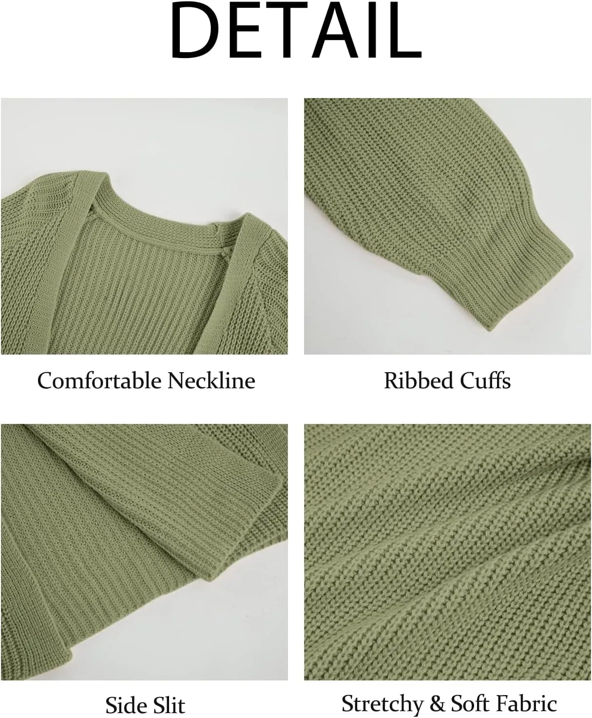 Women's Oversized Long Cardigan Sweaters Long Sleeve Split Open Front Drape Knit Duster Coat