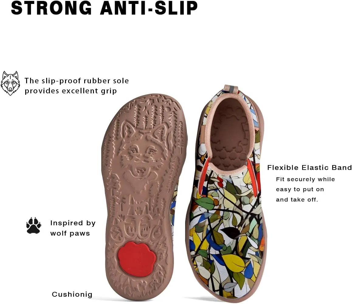 Women's Painted Travel Loafers - Fashion Slip On Sneaker Casual Comfortable Walking Lightweight Nurse Shoes