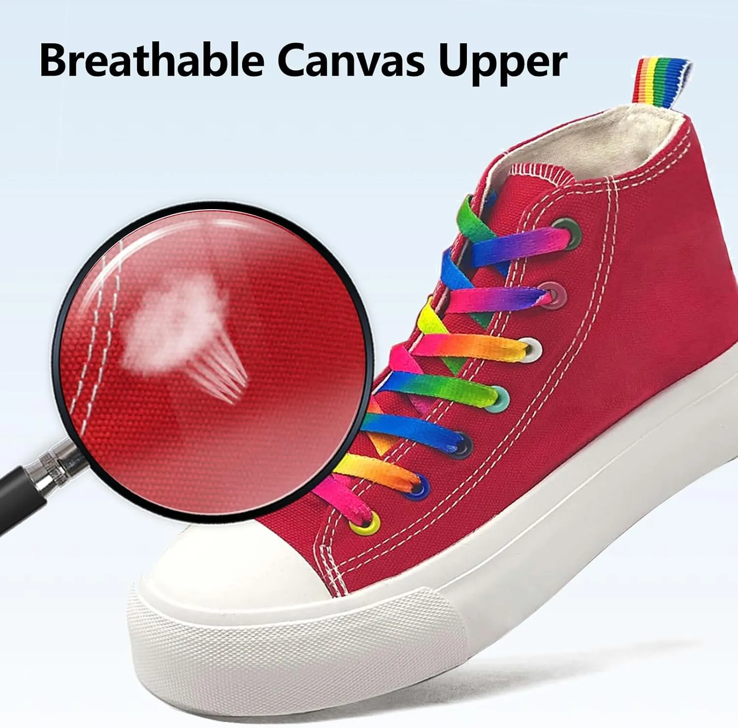 Womens Platform Canvas Sneakers Mens High Top Classic Canvas Shoes Unisex Casual Tennis Comfortable Fashion Sneakers Lace-Up