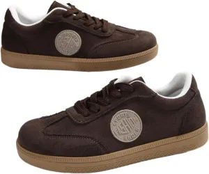 Women’s Retro Casual Sneakers – Faux Suede Fashion Skate Shoes with Rubber Sole, Lace-Up Design, and Street Style Look – Comfortable Everyday Walking Trainers for Travel, Campus & City Wear