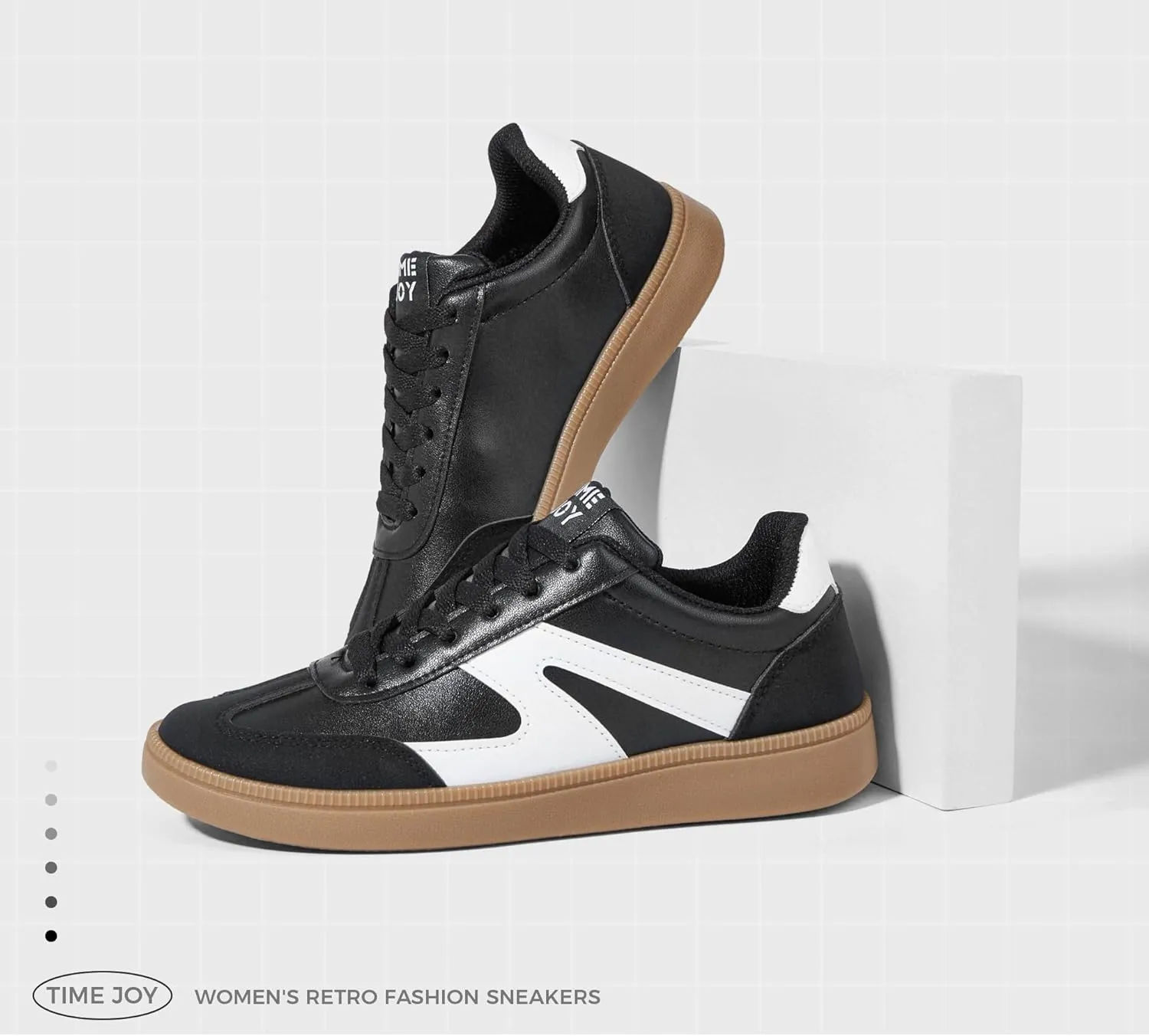 Women's Retro Sneakers Vintage Leather & Suede Patchwork Casual Shoes with Recyclable Material Insole Trendy Non-Slip Cushion for Streetwear & Daily Outfits