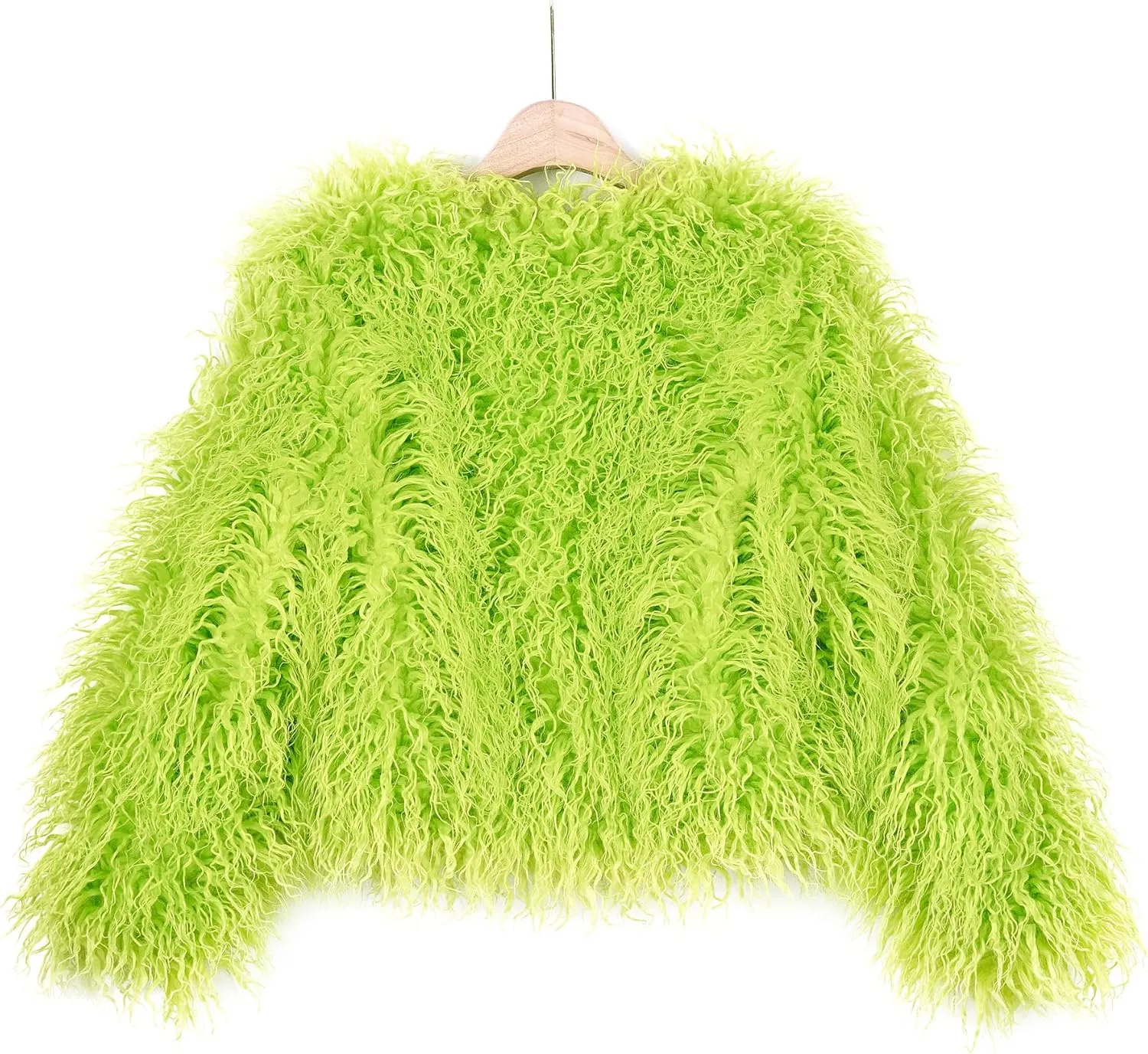 Women's Shaggy Faux Fur Outwear Coat Jacket Long Sleeve Warm Winter