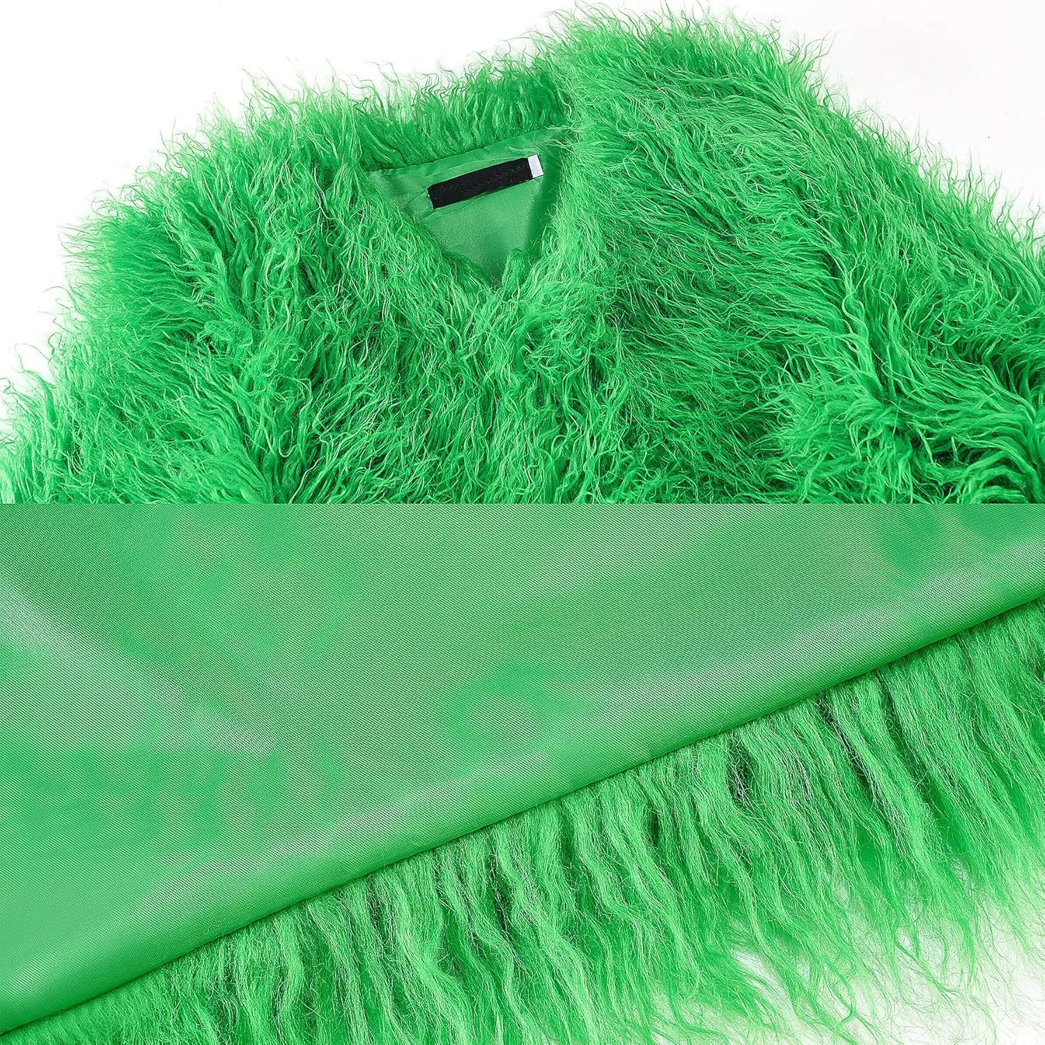 Women's Shaggy Faux Fur Outwear Coat Jacket Long Sleeve Warm Winter