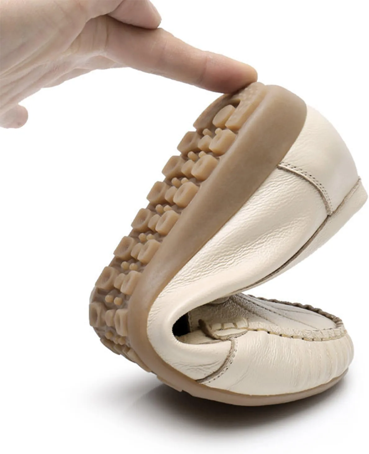 Women's Slip On Flat Loafers Lightweight Breathable Comfy Non-Slip Soft-Sole Causal Wedge Driving Shoes Moccasins Office Boat Shoes