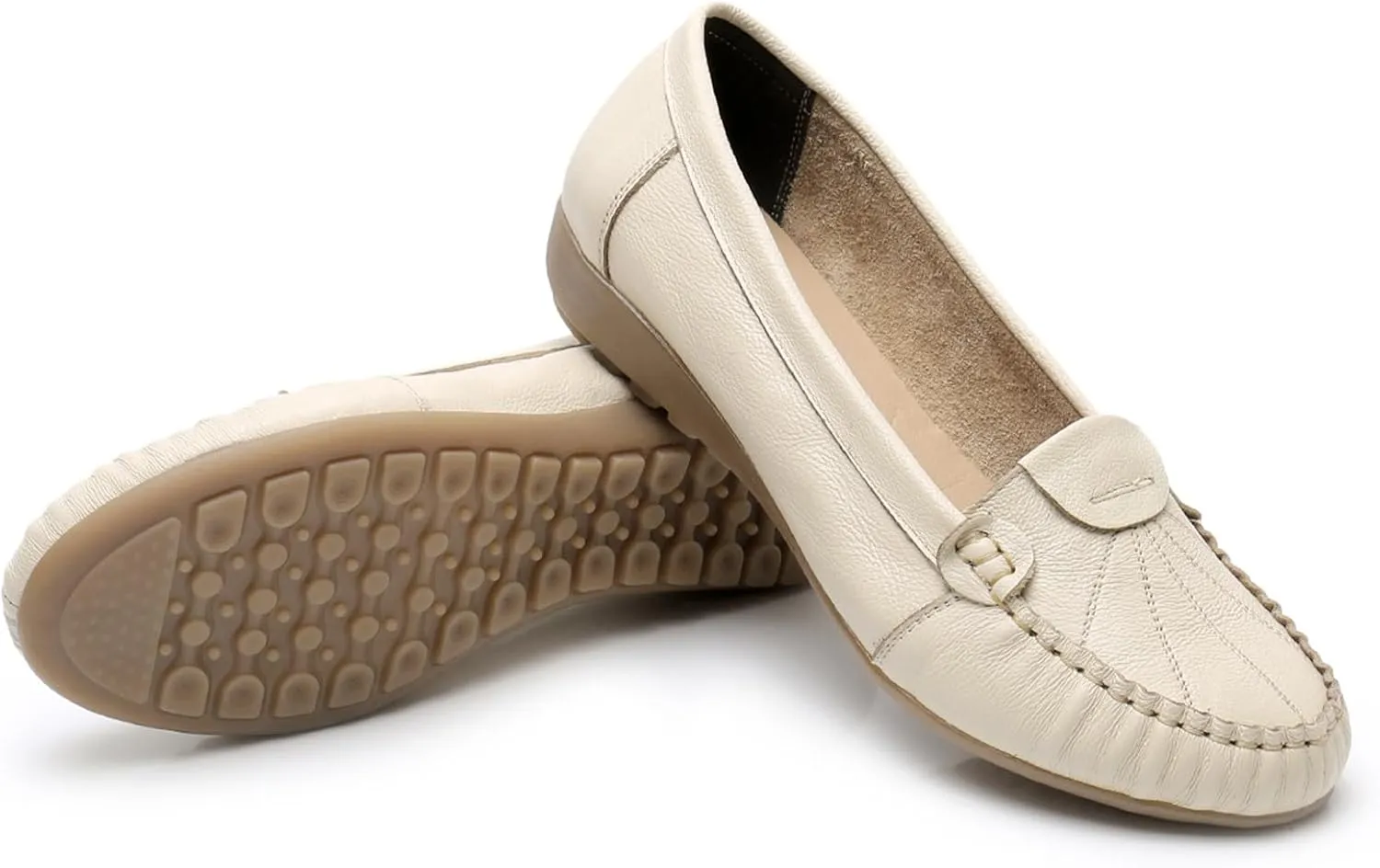 Women's Slip On Flat Loafers Lightweight Breathable Comfy Non-Slip Soft-Sole Causal Wedge Driving Shoes Moccasins Office Boat Shoes