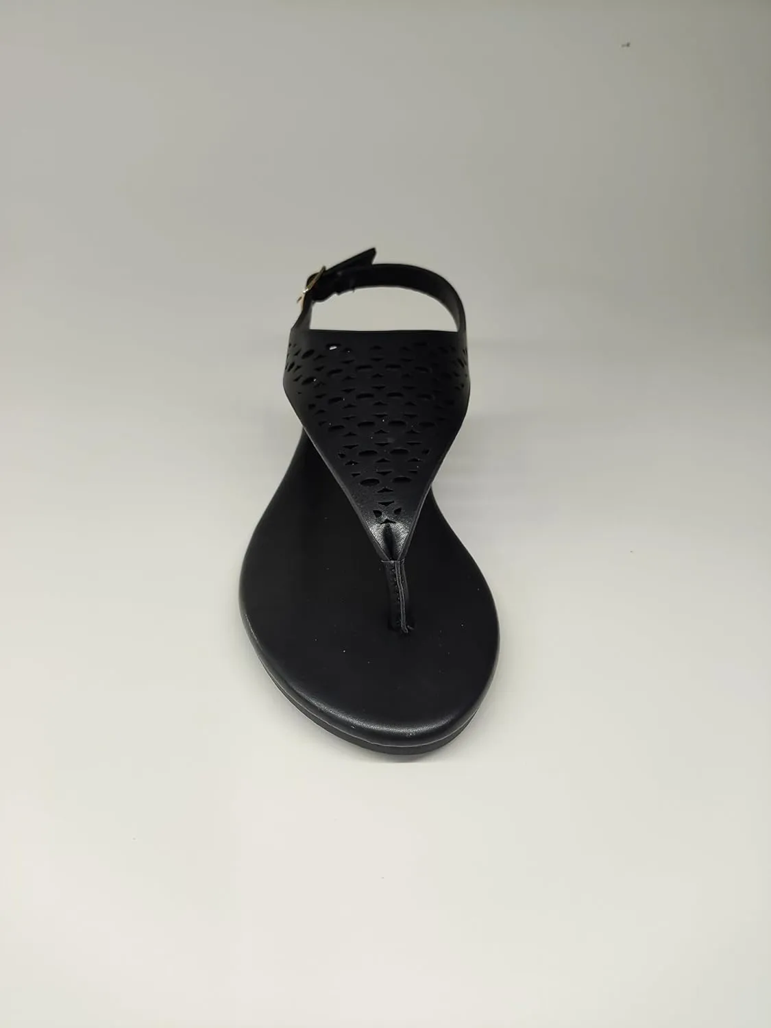 Women's Thong Flat Sandals Casual Wear Cute Gladiator T-Strap and Adjustable Ankle Buckle Beach Sandals