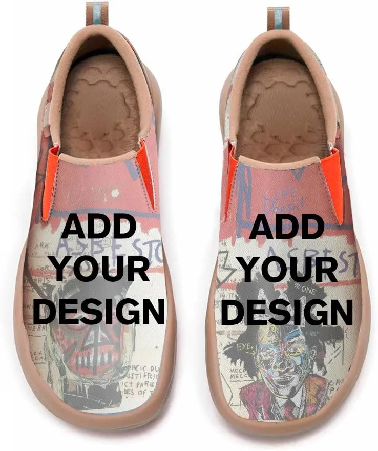 Women's Travel Shoes Walking Slip-Ons Leather Sneakers Art Painted Comfort Soft Casual Loafers