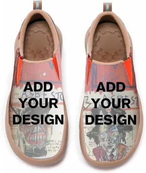 Women's Travel Shoes Walking Slip-Ons Leather Sneakers Art Painted Comfort Soft Casual Loafers
