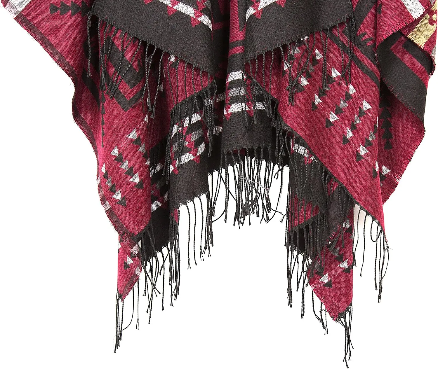 Women's Warm Shawls Wraps Open Front Cardigan Vintage Pattern Poncho Cape Sweater Coat