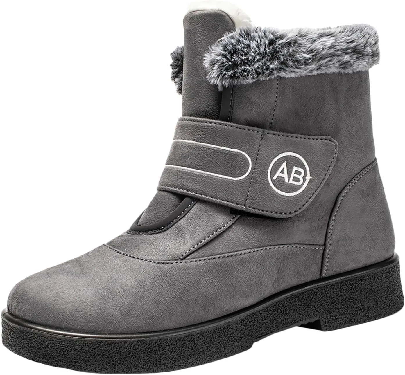 Womens Winter Boots Warm Fur Lined Boots Casual Waterproof Snow Boots Slip On Short Boots for Cold Weather