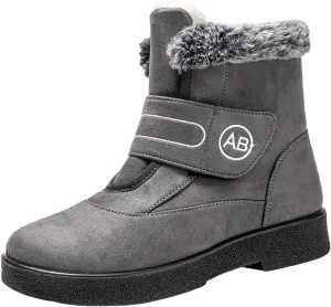Womens Winter Boots Warm Fur Lined Boots Casual Waterproof Snow Boots Slip On Short Boots for Cold Weather