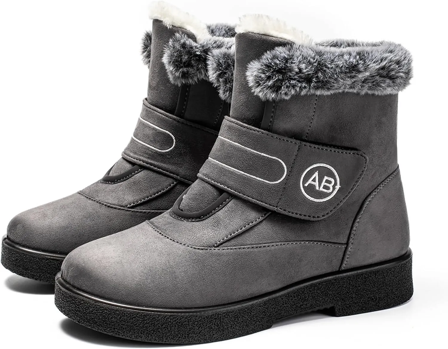 Womens Winter Boots Warm Fur Lined Boots Casual Waterproof Snow Boots Slip On Short Boots for Cold Weather