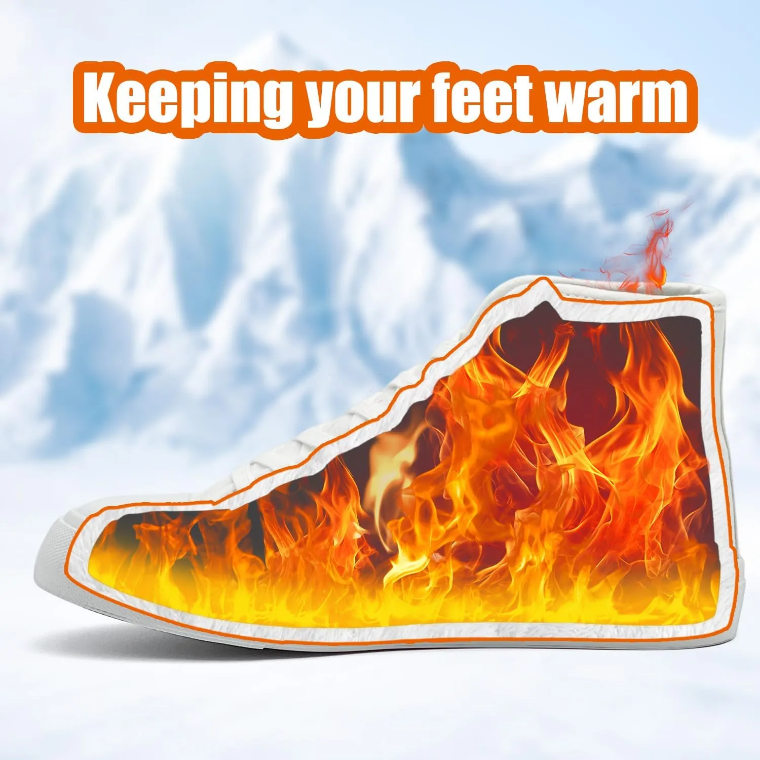 Womens Winter Snow Boots High Top Warm Canvas with Fur Lined Ankle Winter Sneakers