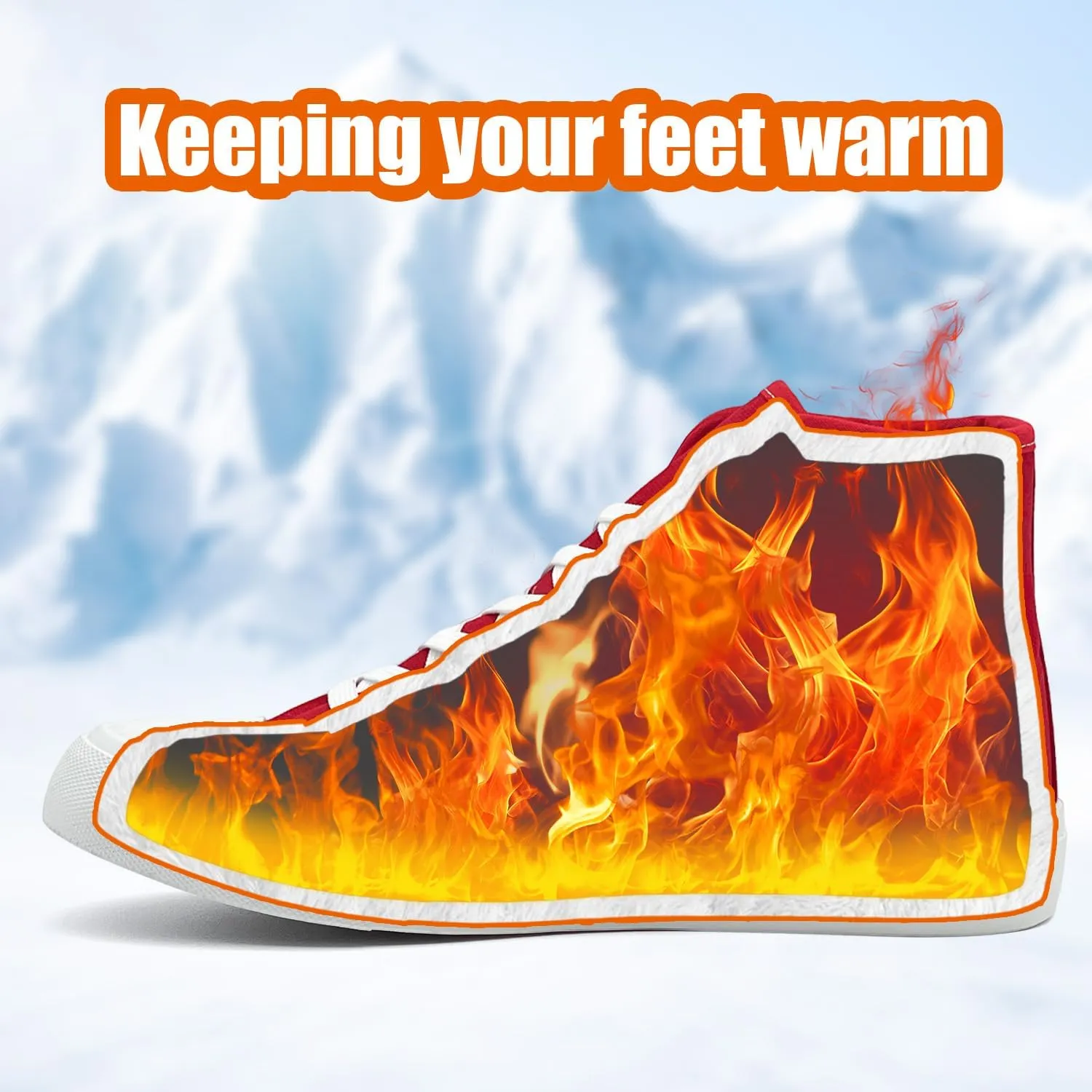 Womens Winter Snow Boots High Top Warm Canvas with Fur Lined Ankle Winter Sneakers
