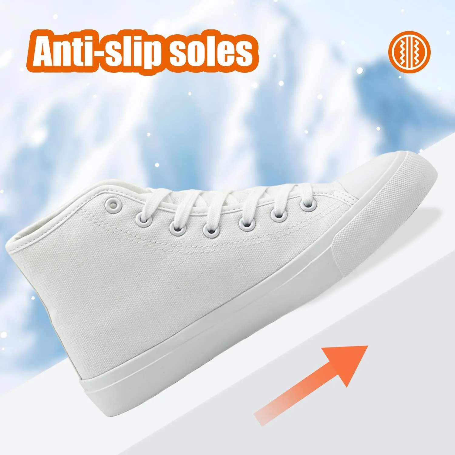Womens Winter Snow Boots High Top Warm Canvas with Fur Lined Ankle Winter Sneakers