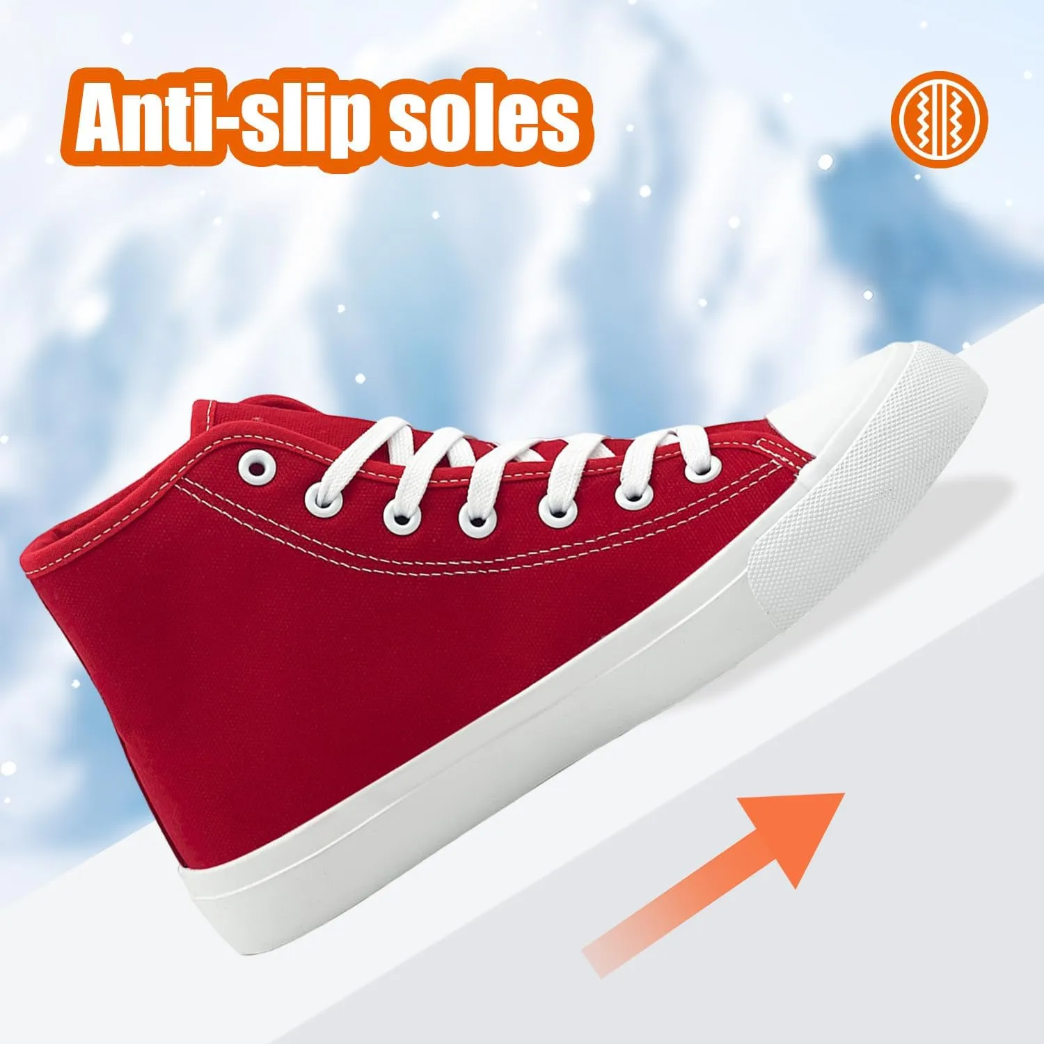 Womens Winter Snow Boots High Top Warm Canvas with Fur Lined Ankle Winter Sneakers