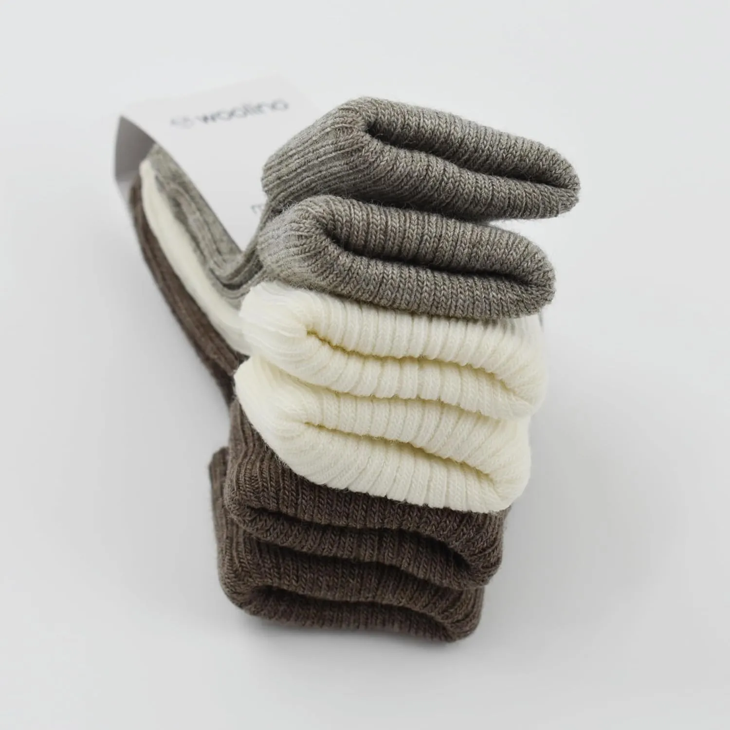 Woolino Wool Baby Socks, Washable Merino Wool Infant Toddler Kids Socks, Newborn to 8 Years (Pack of 3)