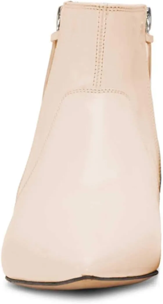 XYD Women's Formal Pointed Closed Toe Flats Ankle Boots Low Heel Booties Office Dress Shoes with Double Side Zippers