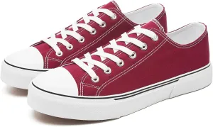 yageyan Men Canvas Low top Shoes Classic Casual Sneakers Black and White Fashion Shoes