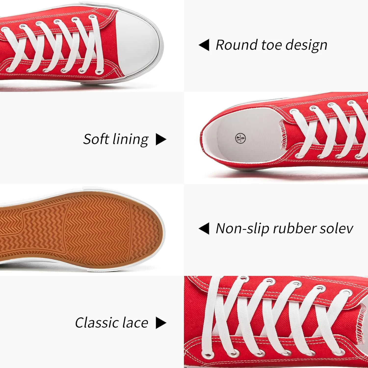 yageyan Men Canvas Low top Shoes Classic Casual Sneakers Black and White Fashion Shoes