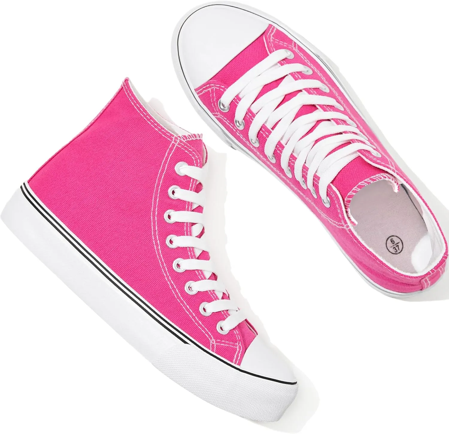 yageyan Womens High Top Canvas Sneakers Lace up Fashion Shoes for Women Casual Classic