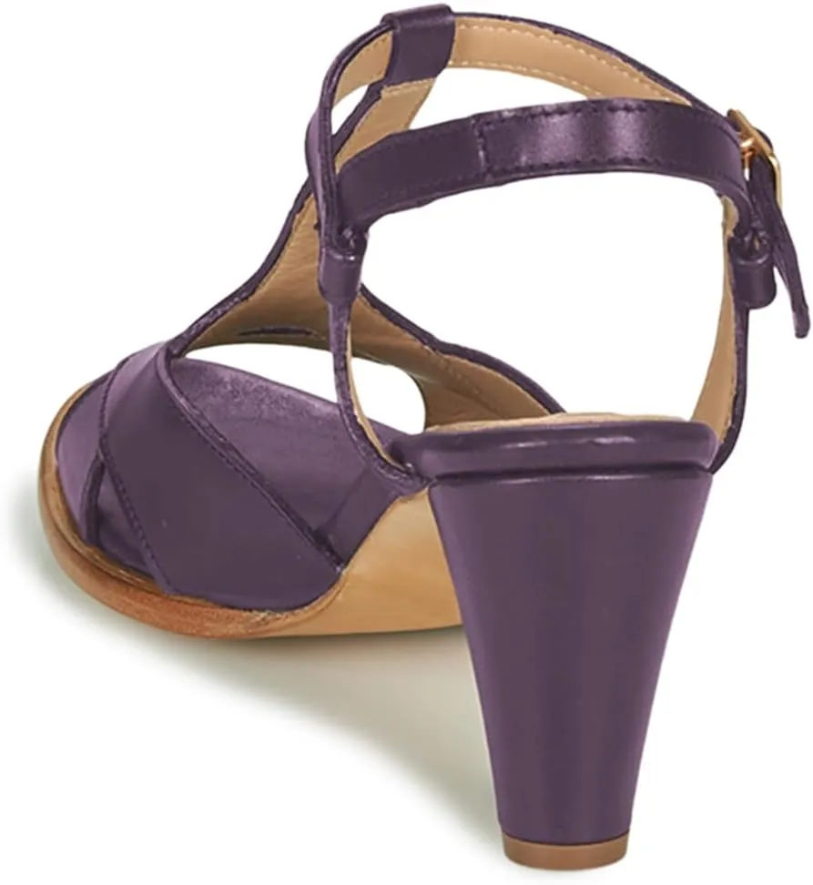 YDN Women Stylish T-Strap Buckle High Heeled Sandals Open Toe Cone Heels Strappy Shoes for Daily Event Dress Size 4-16 US