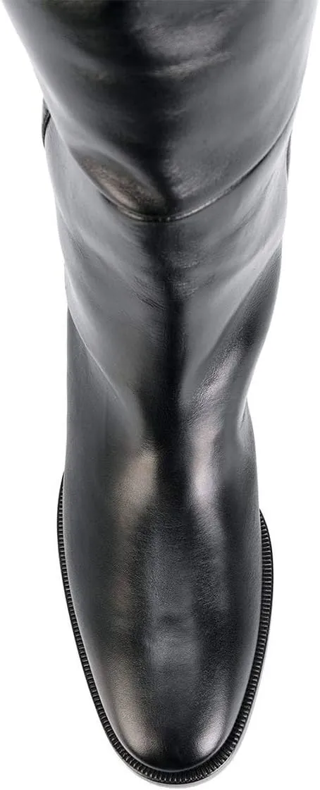 YDN Women Winter Over The Knee Boots Round Toe Flat Heel Riding Boots Pull On Warm Outfit Shoes Size 4-15 US