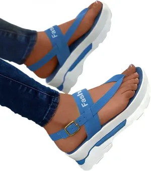 ZBYY Gladiator Sandals for Women Summer Flip Flop Comfort Wedge Sandals Casual Beach Slip On Outdoor Sandal Shoes