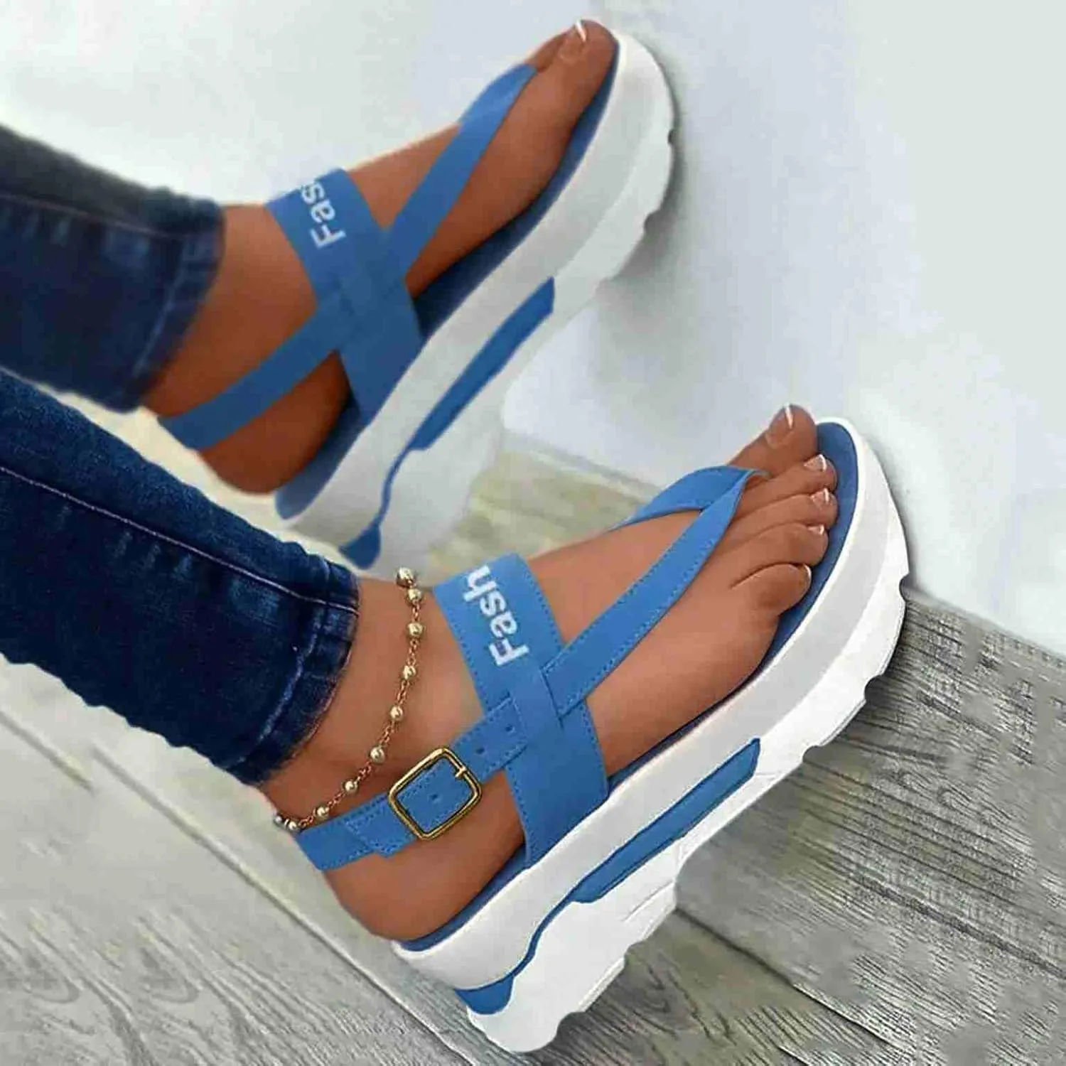 ZBYY Gladiator Sandals for Women Summer Flip Flop Comfort Wedge Sandals Casual Beach Slip On Outdoor Sandal Shoes