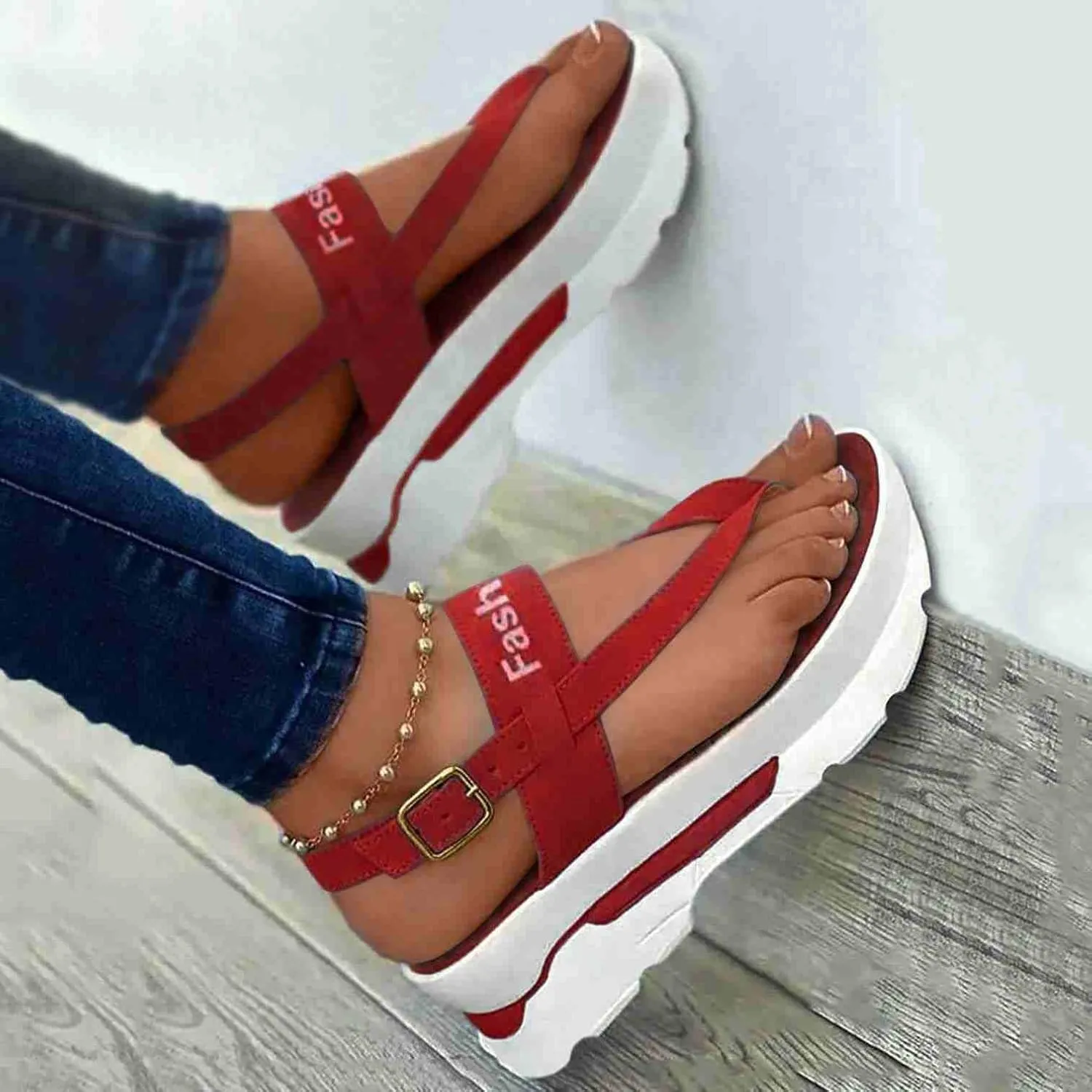 ZBYY Gladiator Sandals for Women Summer Flip Flop Comfort Wedge Sandals Casual Beach Slip On Outdoor Sandal Shoes